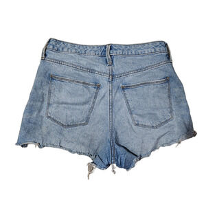 universal thread cut off short blue denim frayed hem sz 6/28 R